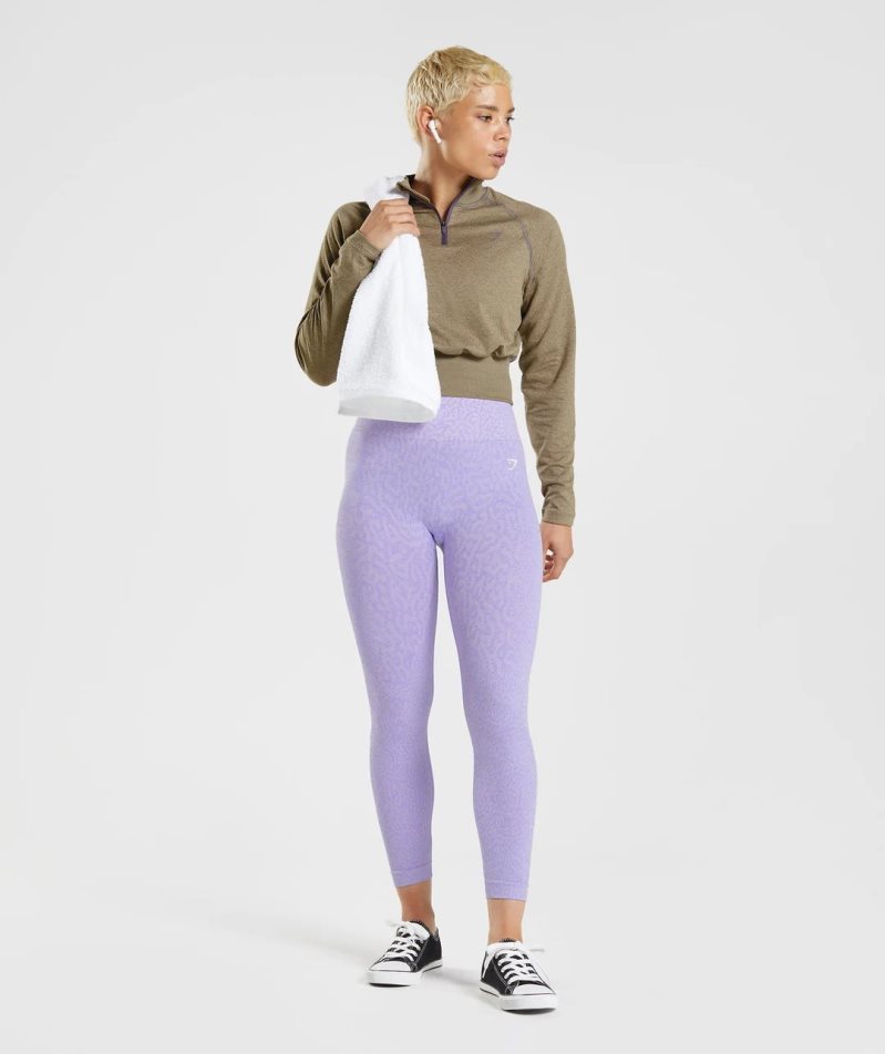 Bluzy Gymshark 315 Long Sleeve Warmup Top Damskie Brązowe | PL 864NWG